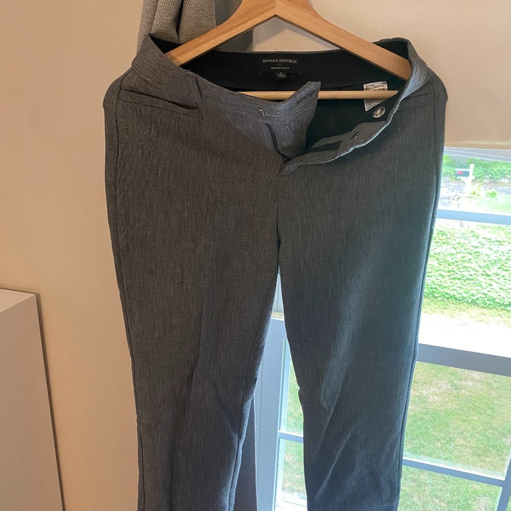LOFT High Rise Sloan Dress Pant, Size 2, Grey